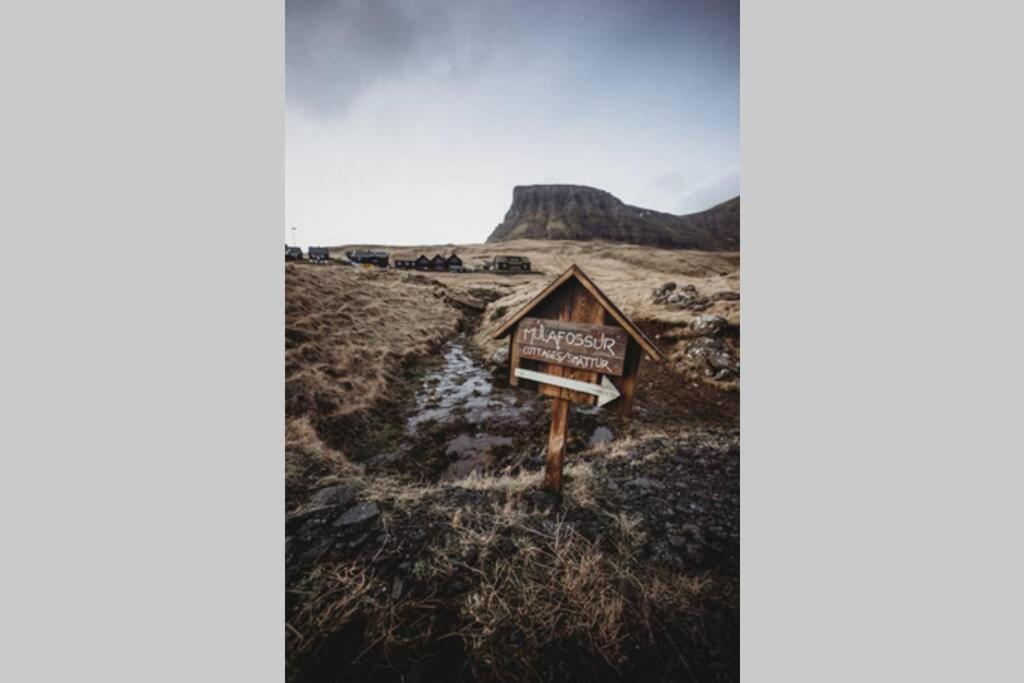 Mulafossur Cottage No 4 By Famous Waterfall In Gasadalur Exterior photo